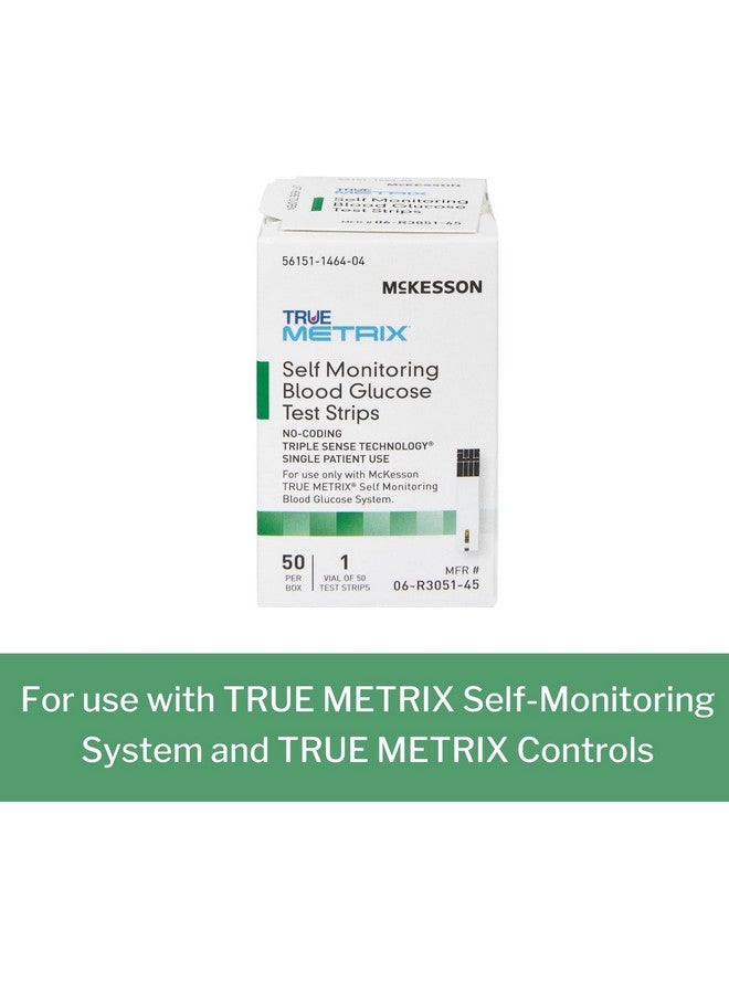 McKesson True METRIX Blood Glucose Test Strips for Diabetes [50 Strips] Self-Monitoring System - Image 2