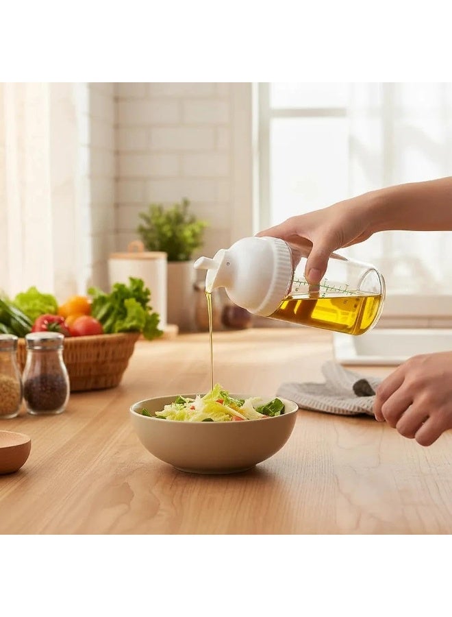 Bluejw Salad Dressing Shaker Container, Pour Spout, LeakprooF, Dishwasher Safe, Homemade Oil and Vinegar Salad Dressing Bottle Mixer Dispenser(White) - Image 4