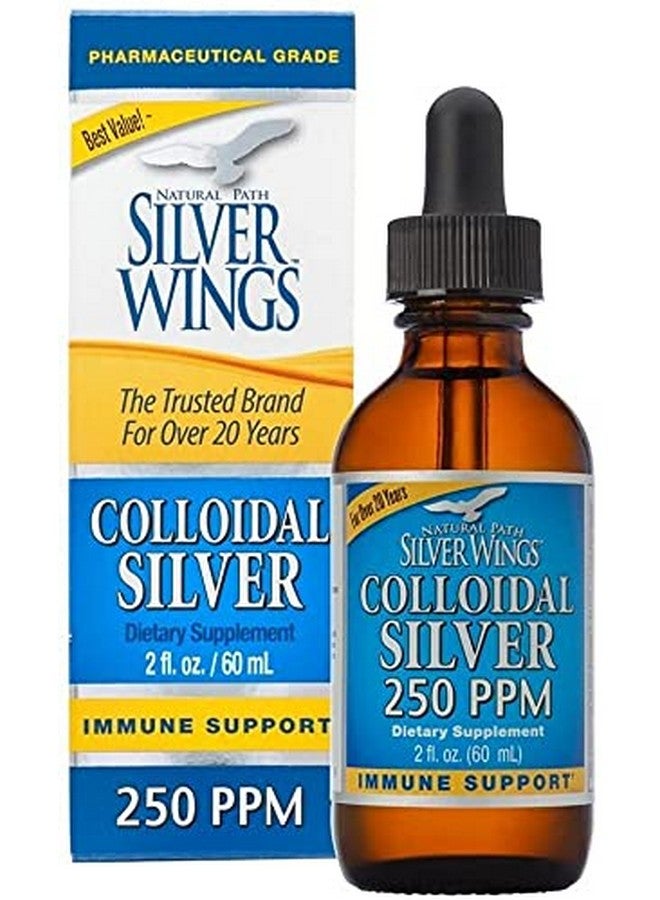 Natural Path Silver Wings Colloidal Silver 250Ppm (1250Mcg) Enhanced Immune Support Supplement 2 Fl. Oz. Dropper Top - Image 1