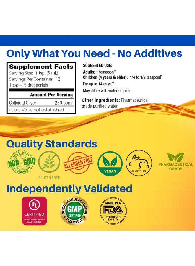 Natural Path Silver Wings Colloidal Silver 250Ppm (1250Mcg) Enhanced Immune Support Supplement 2 Fl. Oz. Dropper Top - Image 5