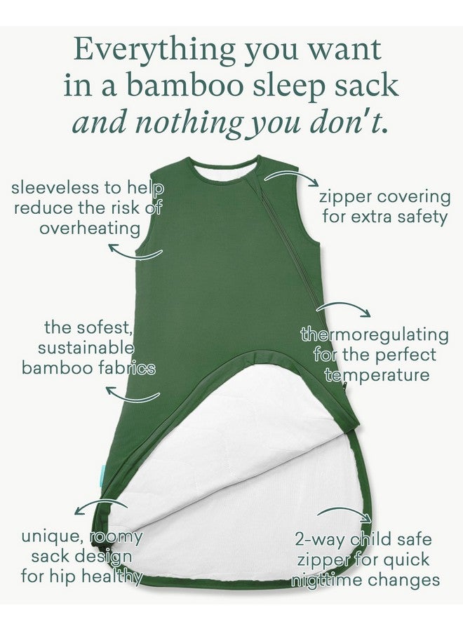 PurComfy Supersoft Sleep Sack 1.0 TOG, Premium Bamboo Viscose Baby Sleeping Bag, 2-Way Safe Zipper Sleep Sacks 6-15 Months (Forest) - Image 1