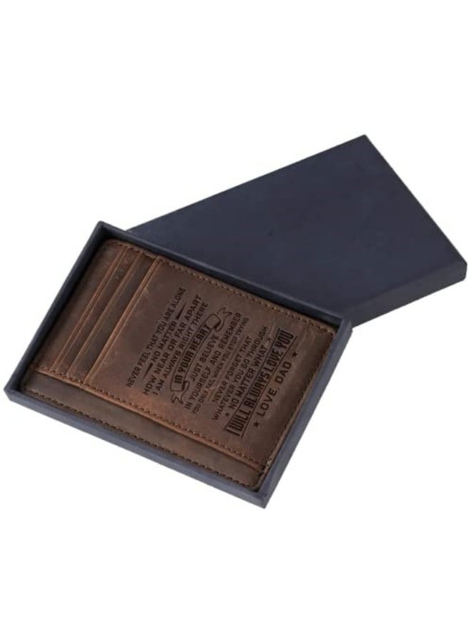 Zard محفظة جلدية عتيقة مصنوعة يدويًا للرجال، محفظة جيب نحيفة، هدية مثالية للابن أو الزوج أو الأب في أعياد الميلاد والذكريات السنوية - Image 3