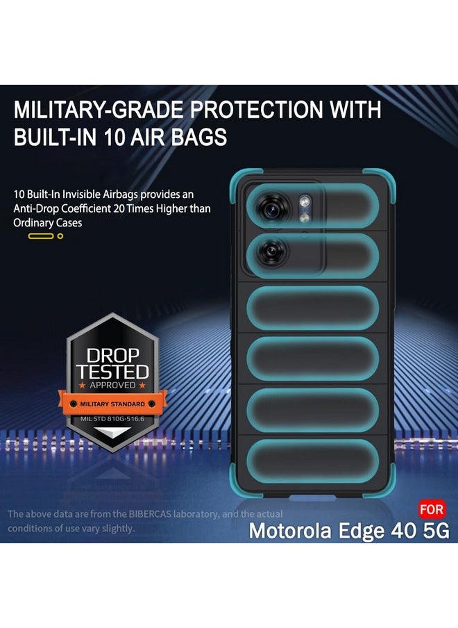 ذا جيفت كارت جراب خلفي من السيليكون السائل من TheGiftKart لهاتف Motorola Moto Edge 40 5G | حماية عسكرية مقاومة للصدمات | قطعة قماش من الألياف الدقيقة على الجانب الداخلي | جراب خلفي مضاد للانزلاق لهاتف Motorola Edge 40 (أسود)  - Image 3