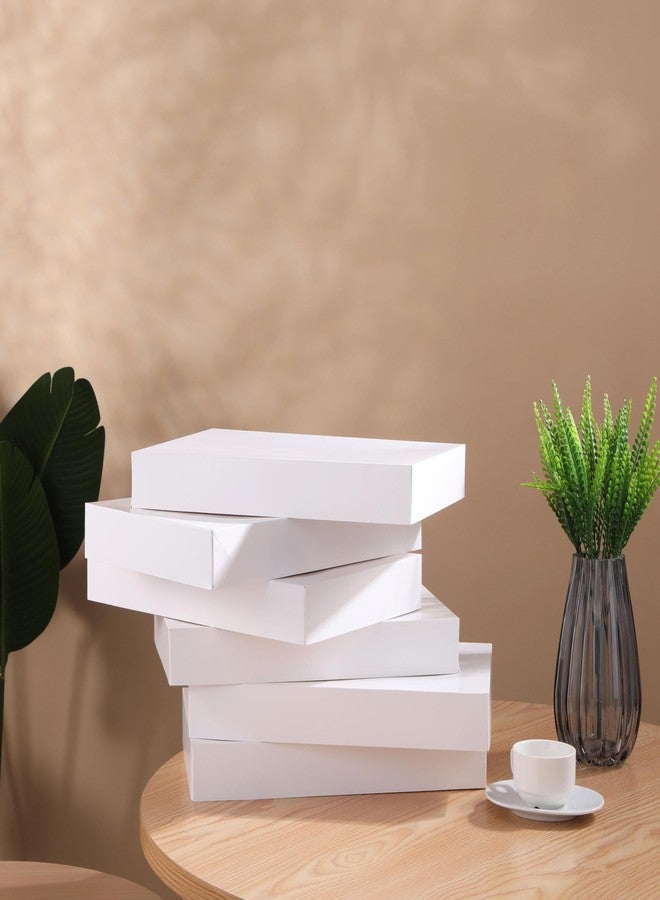 SUNCOLOR 6 Pack 14" Large White Gift Boxes With Lids For Clothes Presents - Image 4