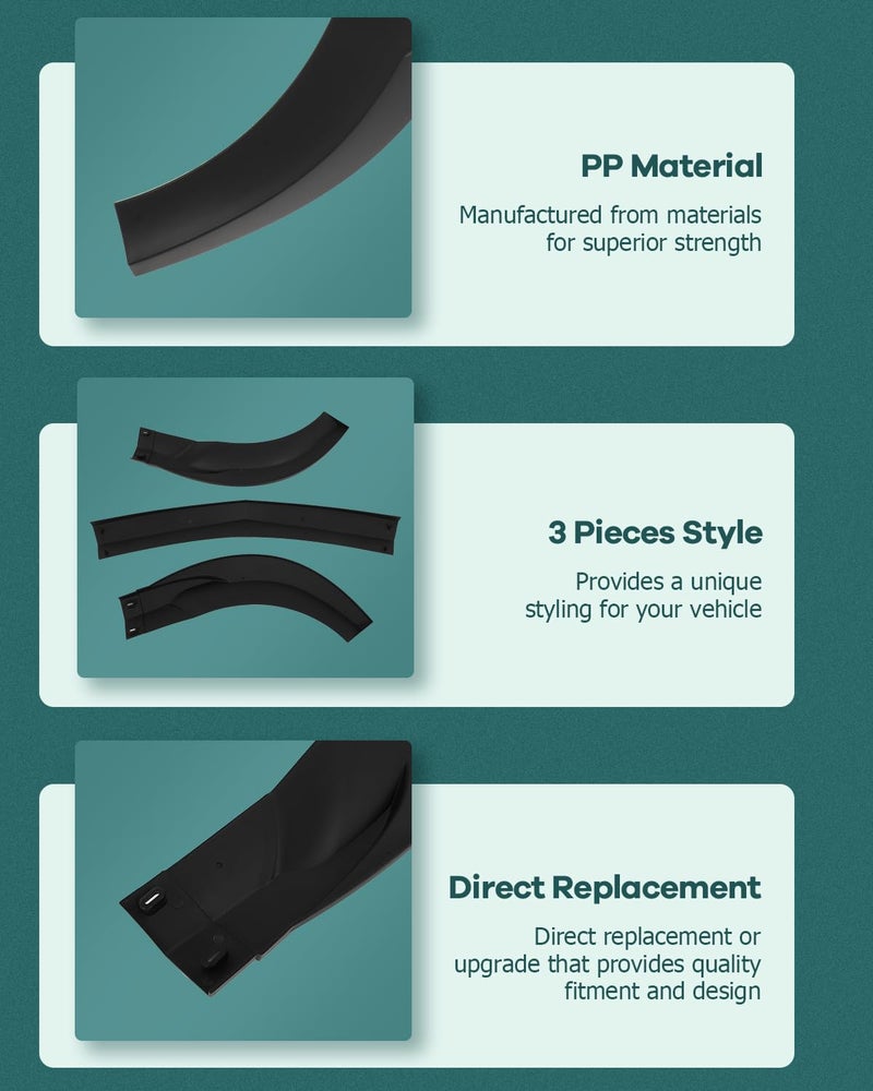 SCITOO Plastic Front Lip Spoiler fits for 2008-2011 for Mercedes-Benz for W204 C-Class Matte Black Front Bumper Lip - Image 4