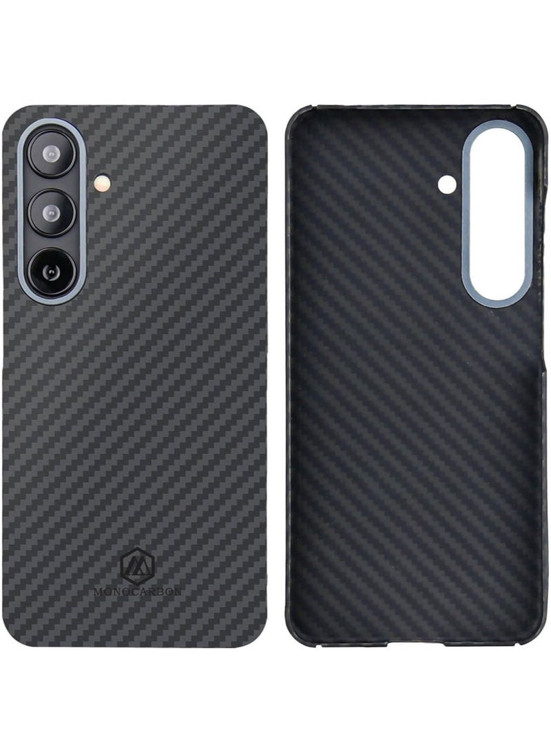 MONOCARBON Real Aramid Fiber Samsung Galaxy S24 PLUS Case Cover ULTRA SLIM MagSafe Compatible Lightweight Anti-Scratch - Matte Black - Image 3