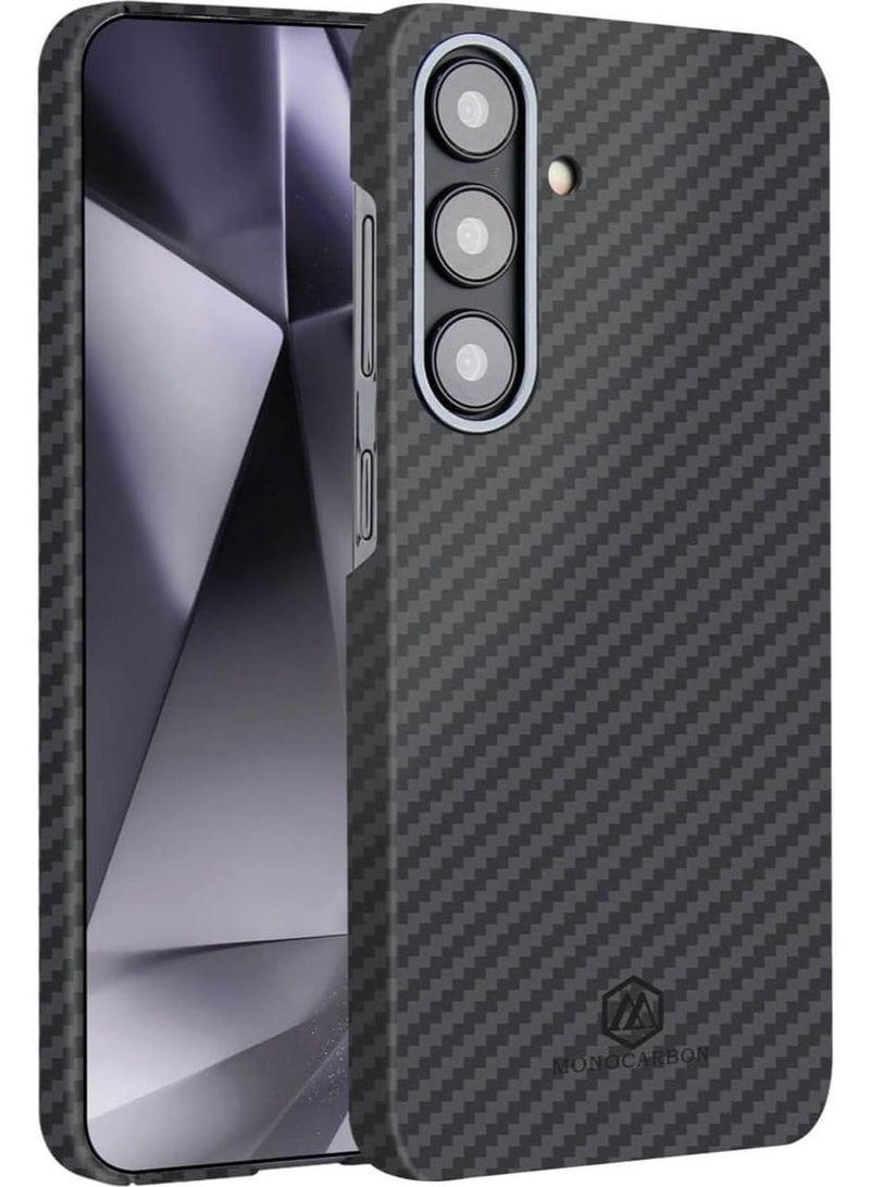 MONOCARBON Real Aramid Fiber Samsung Galaxy S24 PLUS Case Cover ULTRA SLIM MagSafe Compatible Lightweight Anti-Scratch - Matte Black - Image 4