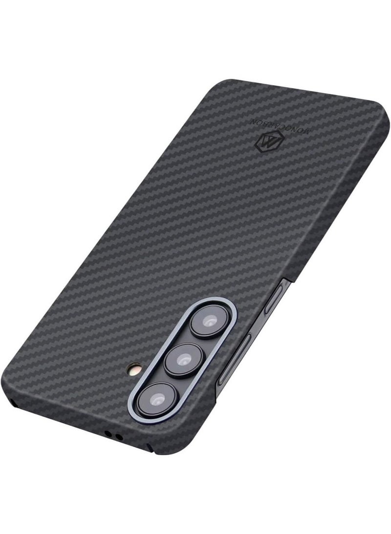 MONOCARBON Real Aramid Fiber Samsung Galaxy S24 PLUS Case Cover ULTRA SLIM MagSafe Compatible Lightweight Anti-Scratch - Matte Black - Image 5