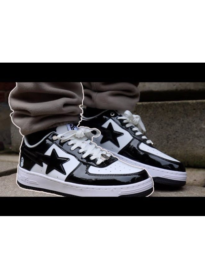 بايب حذاء رياضي بابيستا من A Bathing Ape - أبيض وأسود - Image 3