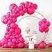 RUBFAC Hot Pink Balloons Different Sizes 105pcs 5101218 Inch for Garland Arch Latex Party Balloons for Wedding Birthday Baby Shower Anniversary Valentines Day Princess Theme Party Decoration - Image 3