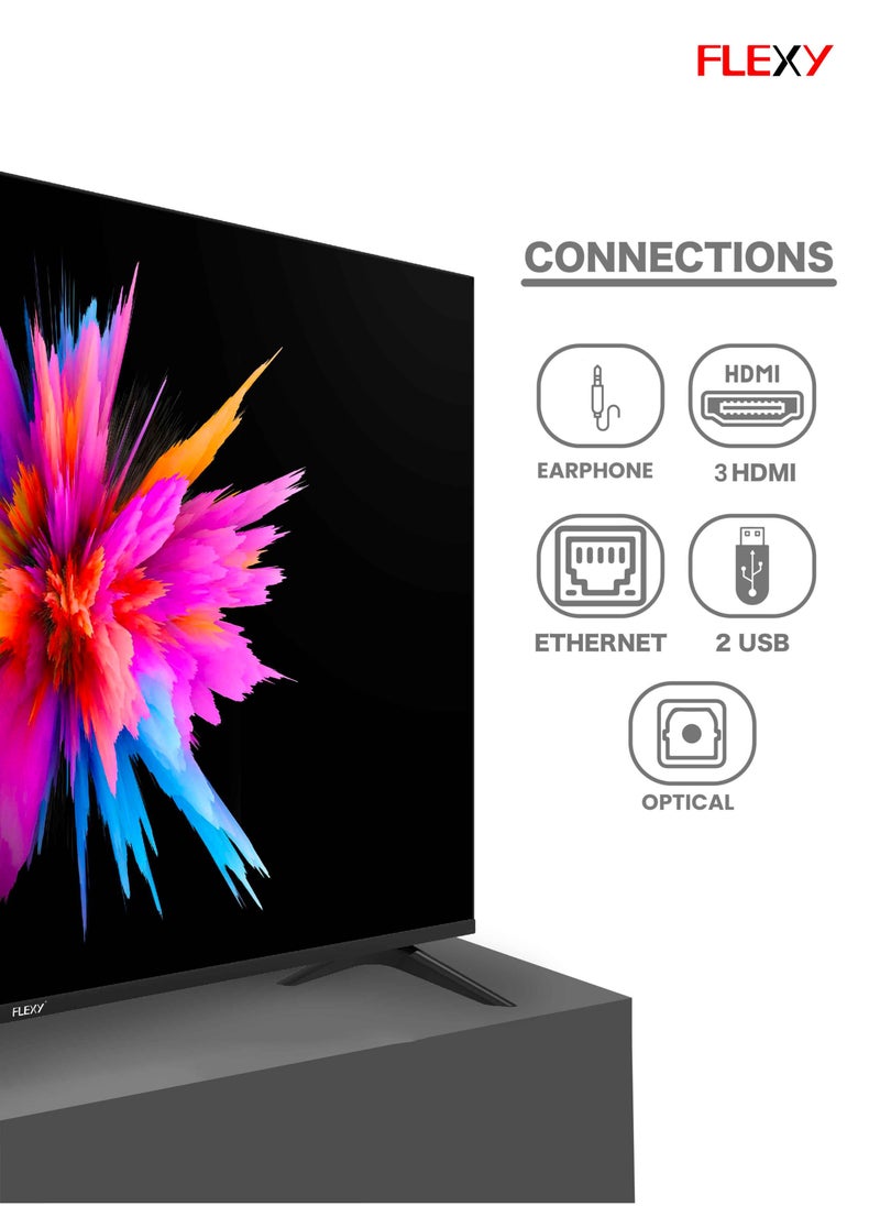 فليكسي - تلفزيون ذكي 70 بوصة 4K UHD، محور WEBOS، صوت Dolby، ThinQ AI، Apple AirPlay، WiFi، Bluetooth، HDMI، USB، بدون إطار، التحكم الصوتي، جهاز تحكم عن بعد مزدوج، ضمان لمدة عامين. - Image 1