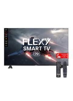 تلفزيون ذكي 70 بوصة 4K UHD، محور WEBOS، صوت Dolby، ThinQ AI، Apple AirPlay، WiFi، Bluetooth، HDMI، USB، بدون إطار، التحكم الصوتي، جهاز تحكم عن بعد مزدوج، ضمان لمدة عامين.