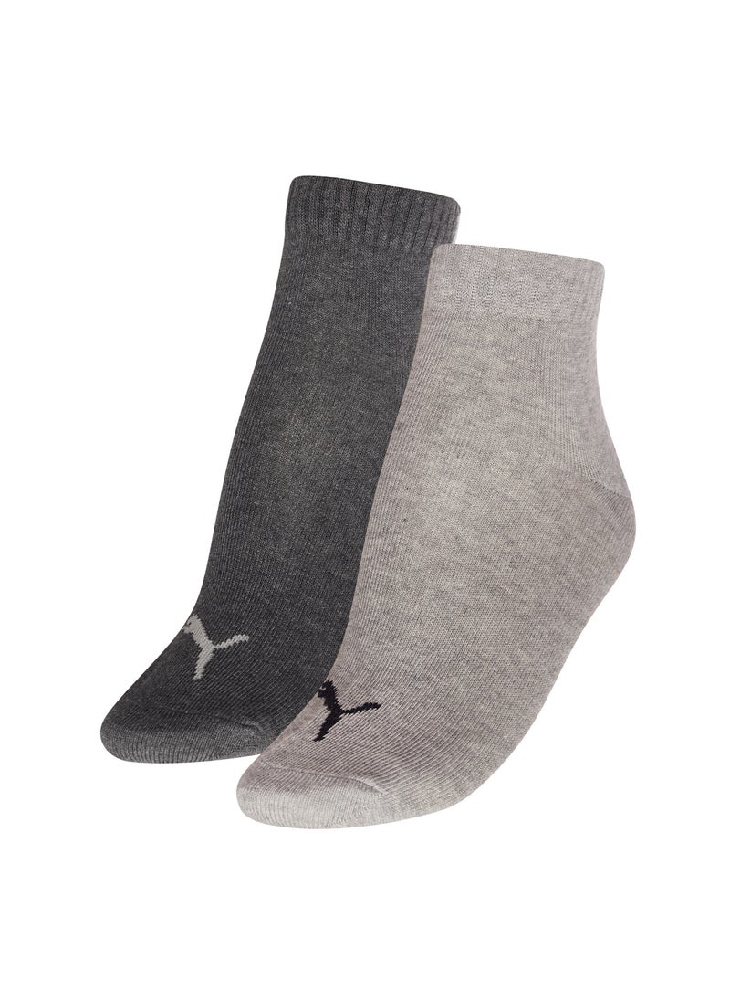 PUMA - Quarter Unisex Plain Socks 2 Pack - Image 1