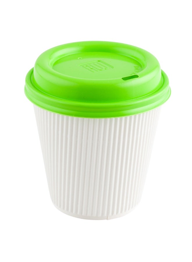 Restaurantware Coffee Cup Lids Only For 8, 12, 16 and 20 oz Cups 500 Pack Of Disposable Lime Green Hot Cup Lids Leakproof Plastic Drink Covers Elevated Spout Air Flow Vent For Espresso Beverages - Image 2