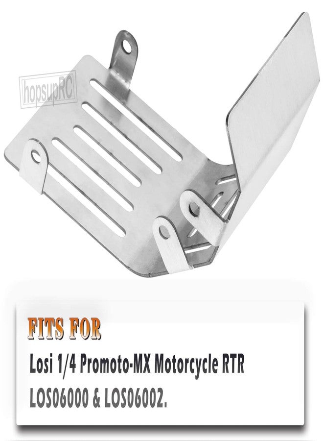 hopsupRC Upgrades Parts Aluminum 7075-T6 Knuckle&Pull Rod&Front Faucet Seat Support&Armor Protector Skid Plate for LOSI 1/4 Promoto-MX Motorcycle RTR FXR(los06000)(los06002),Red - Image 2