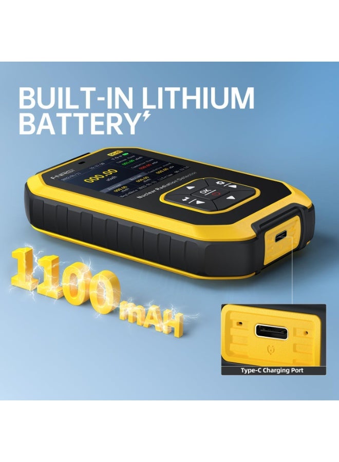 FNIRSI Geiger Counter Nuclear Radiation Detector - Dosimeter with LCD Display, Portable Handheld Beta Gamma X-ray Rechargeable Monitor Meter, 5 Dosage Units Switched,0.0μSv-500mSv (GC-01) - Image 5