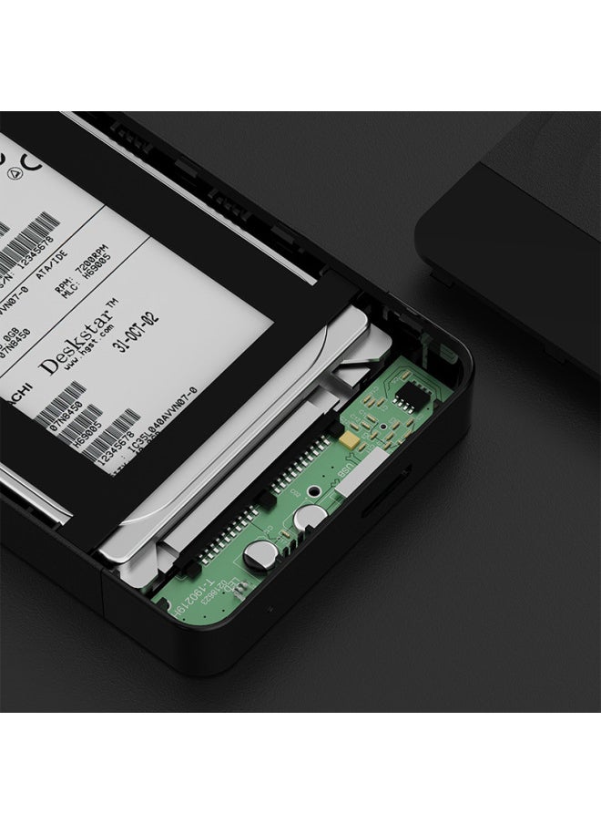 Generic Portable Mobile Hard Disk Box External Hard Disk Shell HDD Mechanical 2.5 Inch-Color:Black  - Image 3