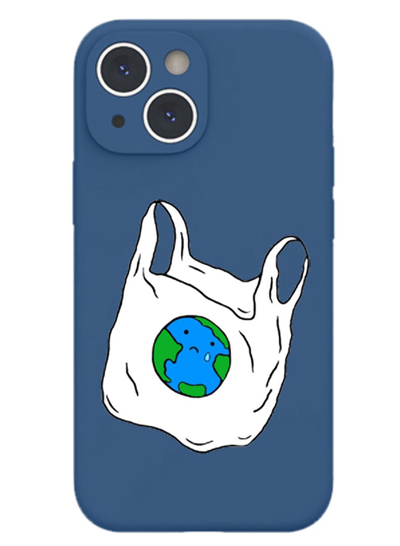 Theodor Protective Slim Fit Case Liquid Silicone Cover with Full Body Protection Anti-Scratch Shockproof Case For iPhone 13 Blue  - No prob llama  - Image 1
