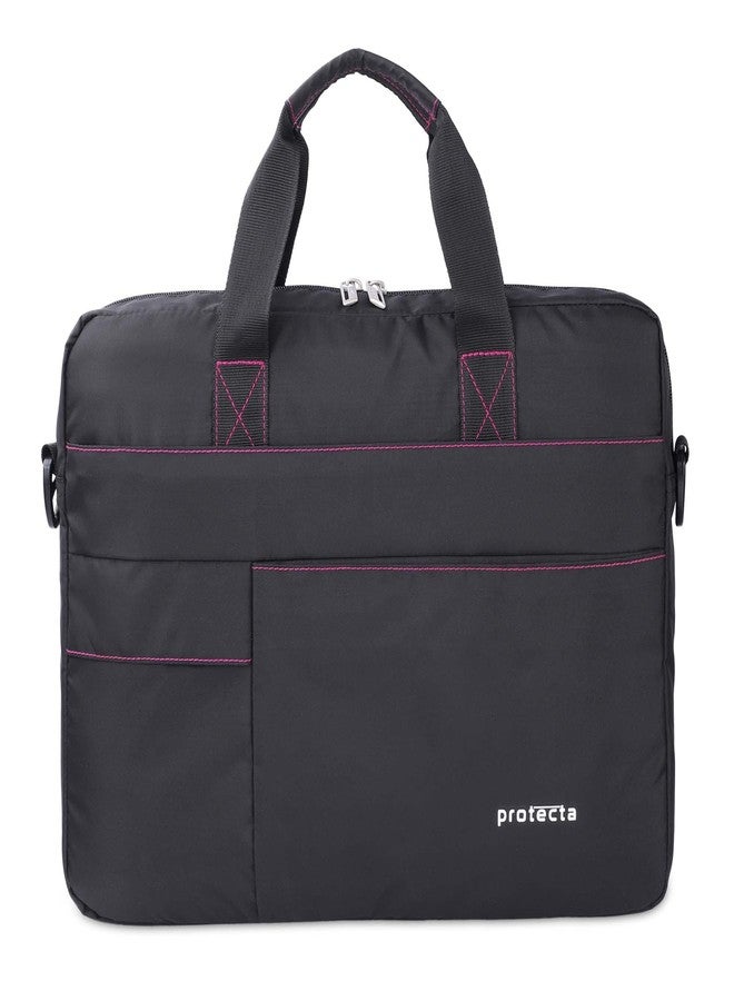 Protecta Pace Office Shoulder Bag Briefcase for Screen Sizes 13" & 14" - Black & Pink - Image 1