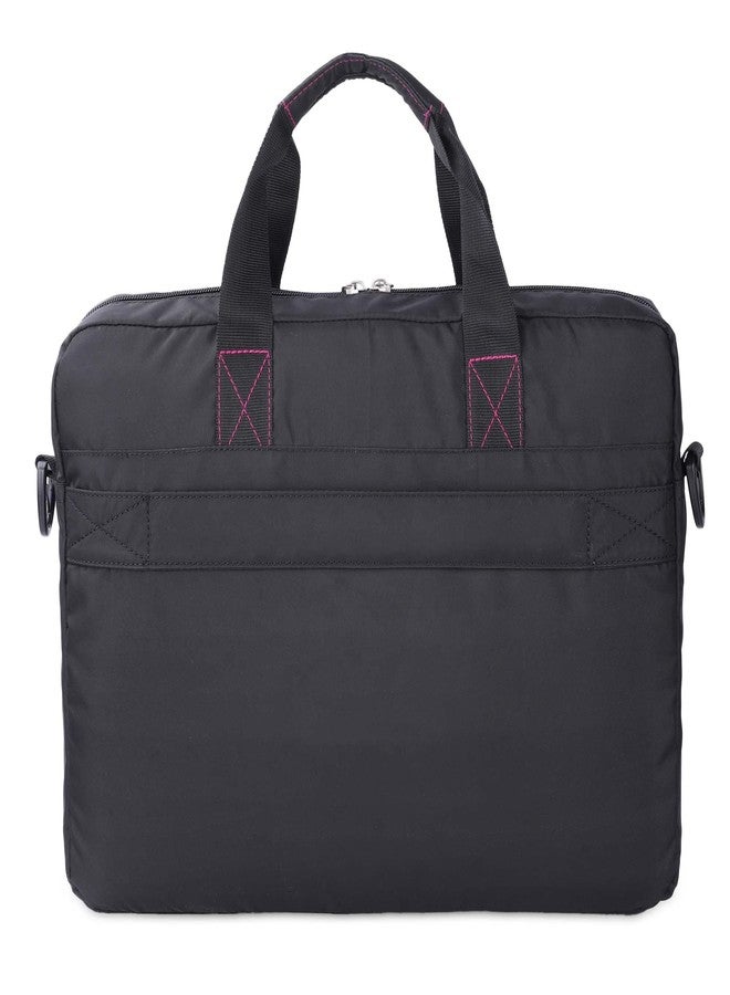Protecta Pace Office Shoulder Bag Briefcase for Screen Sizes 13" & 14" - Black & Pink - Image 5