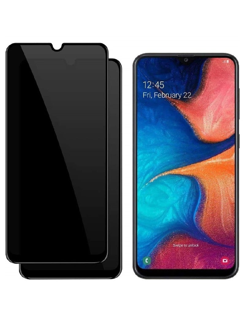 Super 2 Pieces Tempered Glass Screen Protector Anti-Spy Privacy Designed For Samsung Galaxy A50 Full Screen Coverage And Bubble Free - Image 1