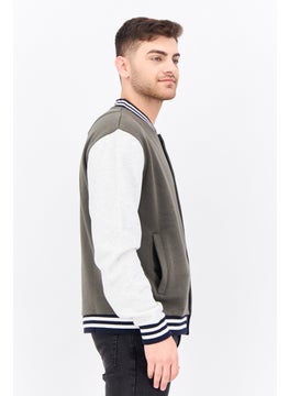Threadbare Men Embroidered Long Sleeves Jacket Shirt, Dark Olive Combo  - Image 2