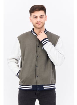 Threadbare Men Embroidered Long Sleeves Jacket Shirt, Dark Olive Combo  - Image 1