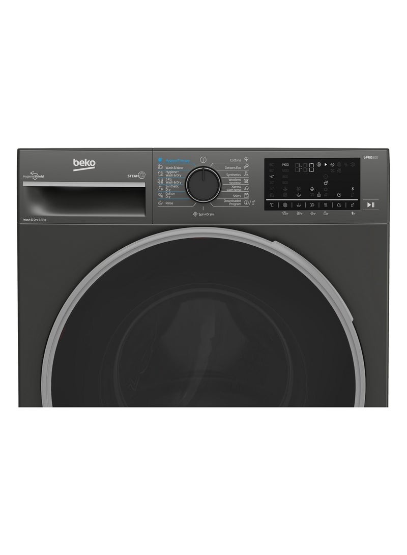 Beko Freestanding Washer Dryer-8 kg- BWD08520MCI Grey - Image 4