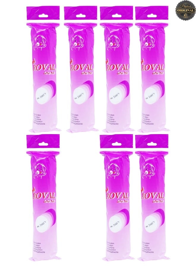 ROVAL 7 Pieces Cotton Pads 160 Pcs - Image 1