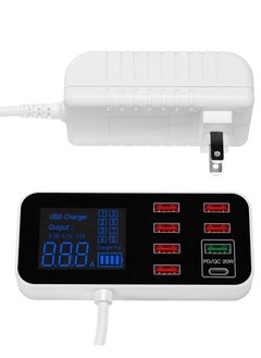 Generic Multiple USB PD Fast Charger 40W Travel Adaptor 8 Ports For iPhone Samsung  - Image 1