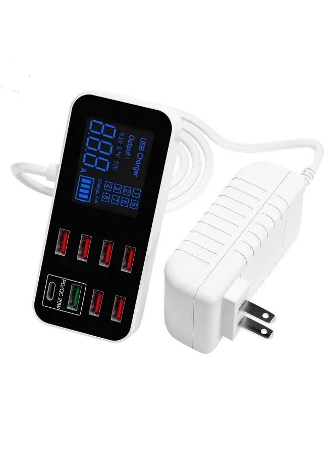 Generic Multiple USB PD Fast Charger 40W Travel Adaptor 8 Ports For iPhone Samsung  - Image 2