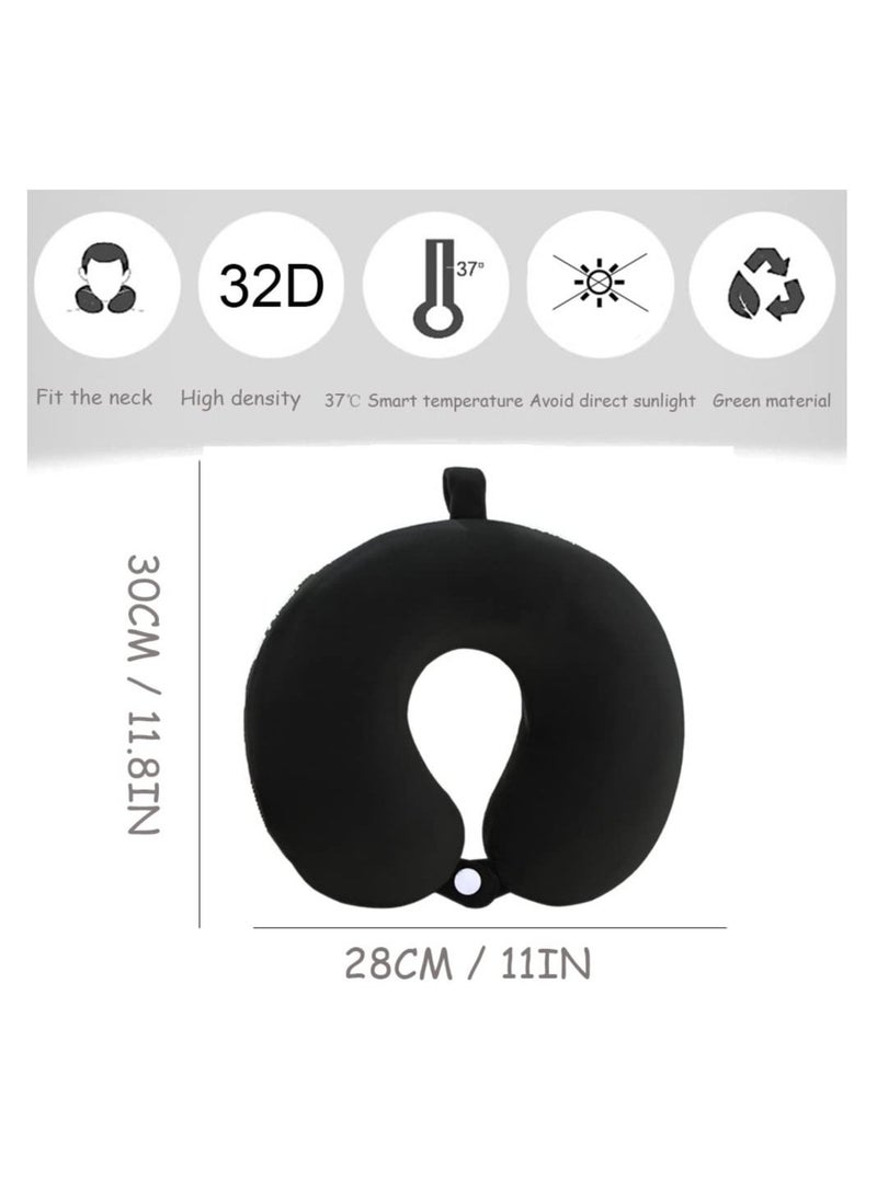 KASTWAVE - Travel Pillow Airplane Neck Pillow for Traveling 100% Pure Memory Foam U Shaped Neck Pillow Washable Super Lightweight Portable Headrest Great for Airplane Chair Car Home Office - Image 1