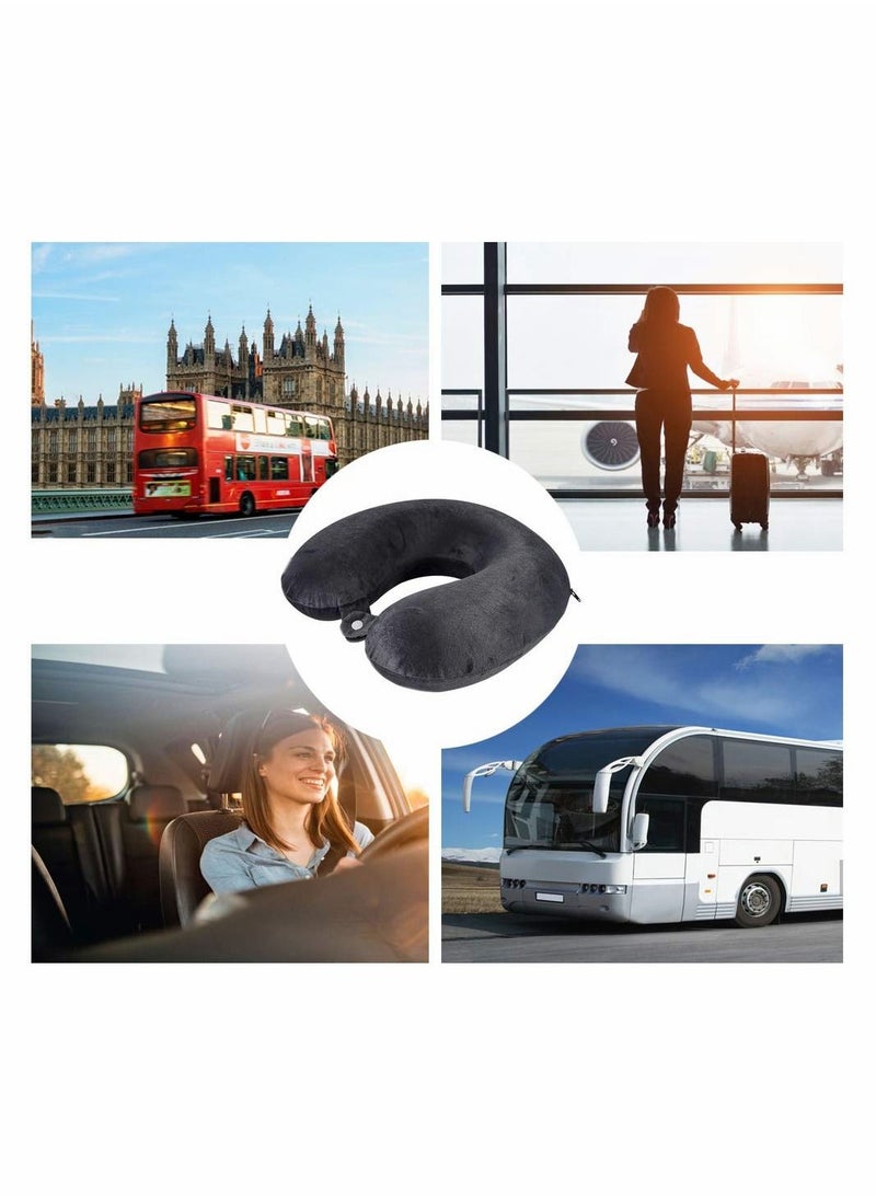 KASTWAVE - Travel Pillow Airplane Neck Pillow for Traveling 100% Pure Memory Foam U Shaped Neck Pillow Washable Super Lightweight Portable Headrest Great for Airplane Chair Car Home Office - Image 1