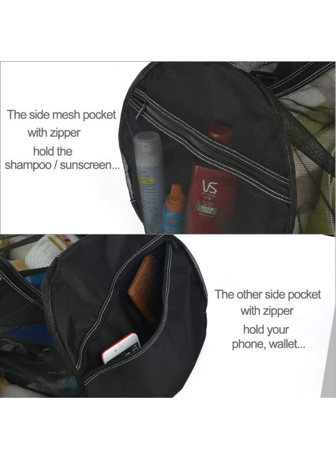 Falahhy Mesh Dive Bag for Scuba or Snorkeling - Diving Snorkel Gear Bags Extra Large Beach and Totes with Zipper Pockets Oversized Duffle Ideal Your Pool Trip (XXL, 37x15x15 icnhes) - Image 3