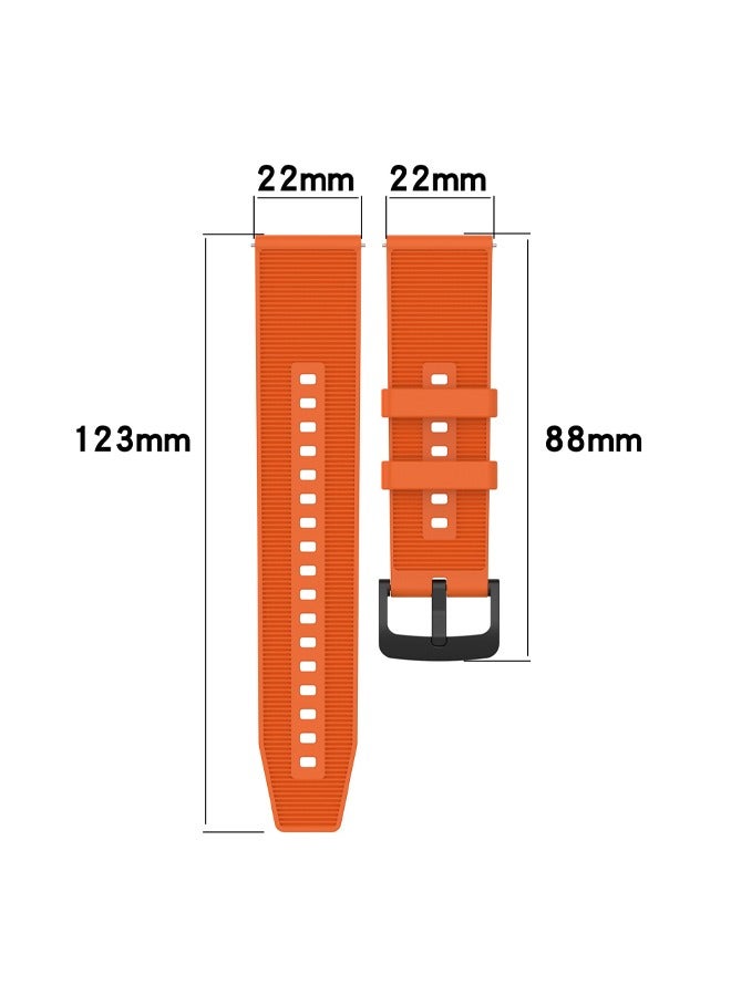 Suitable For HUAWEI Watch GT4 46mm Silicone Textured Solid Color Strap 22mm Universal Wristband  - Image 5
