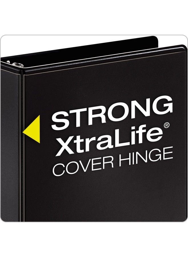 Cardinal 3 Ring Binder 3 Inch Performer Clearvue Binder Round Rings 625Sheet Capacity Customizable Clearvue Covers Pvcfree Black (67525)  - Image 4