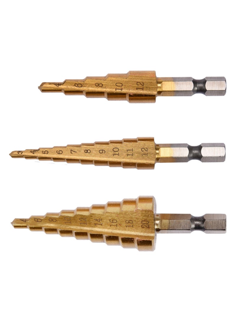 YATO Step Drill Set 3pcs