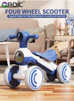 GROIC Toddler Scooter, Baby Ride-on Toy, Activity Walker Baby Racing Car, No Pedal & 4 Silence Wheels & Widened Seat & Wonderful Children's Music & Cool Headlights Pre-School First Riding Toys  - Image 2