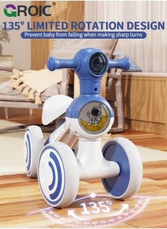 GROIC Toddler Scooter, Baby Ride-on Toy, Activity Walker Baby Racing Car, No Pedal & 4 Silence Wheels & Widened Seat & Wonderful Children's Music & Cool Headlights Pre-School First Riding Toys  - Image 3