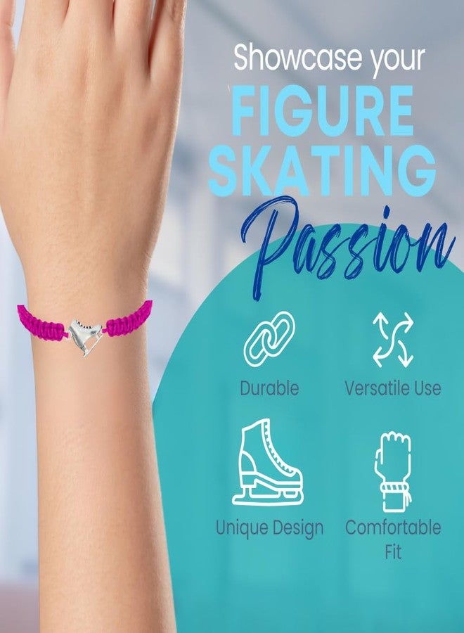 إنفينيتي كوليكشن سوار إنفينيتي كوليكشن للتزلج الفني - سوار وردي قابل للتعديل، مجوهرات تزلج على الجليد، هدايا لمحبي التزلج الفني وإكسسوارات التزلج على الجليد - Image 3