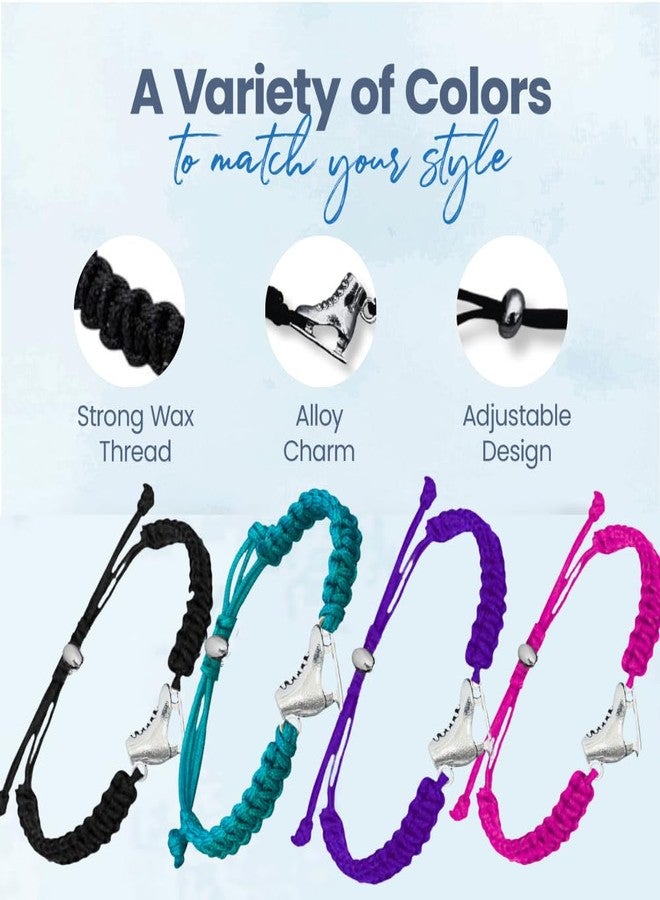 إنفينيتي كوليكشن سوار إنفينيتي كوليكشن للتزلج الفني - سوار وردي قابل للتعديل، مجوهرات تزلج على الجليد، هدايا لمحبي التزلج الفني وإكسسوارات التزلج على الجليد - Image 2