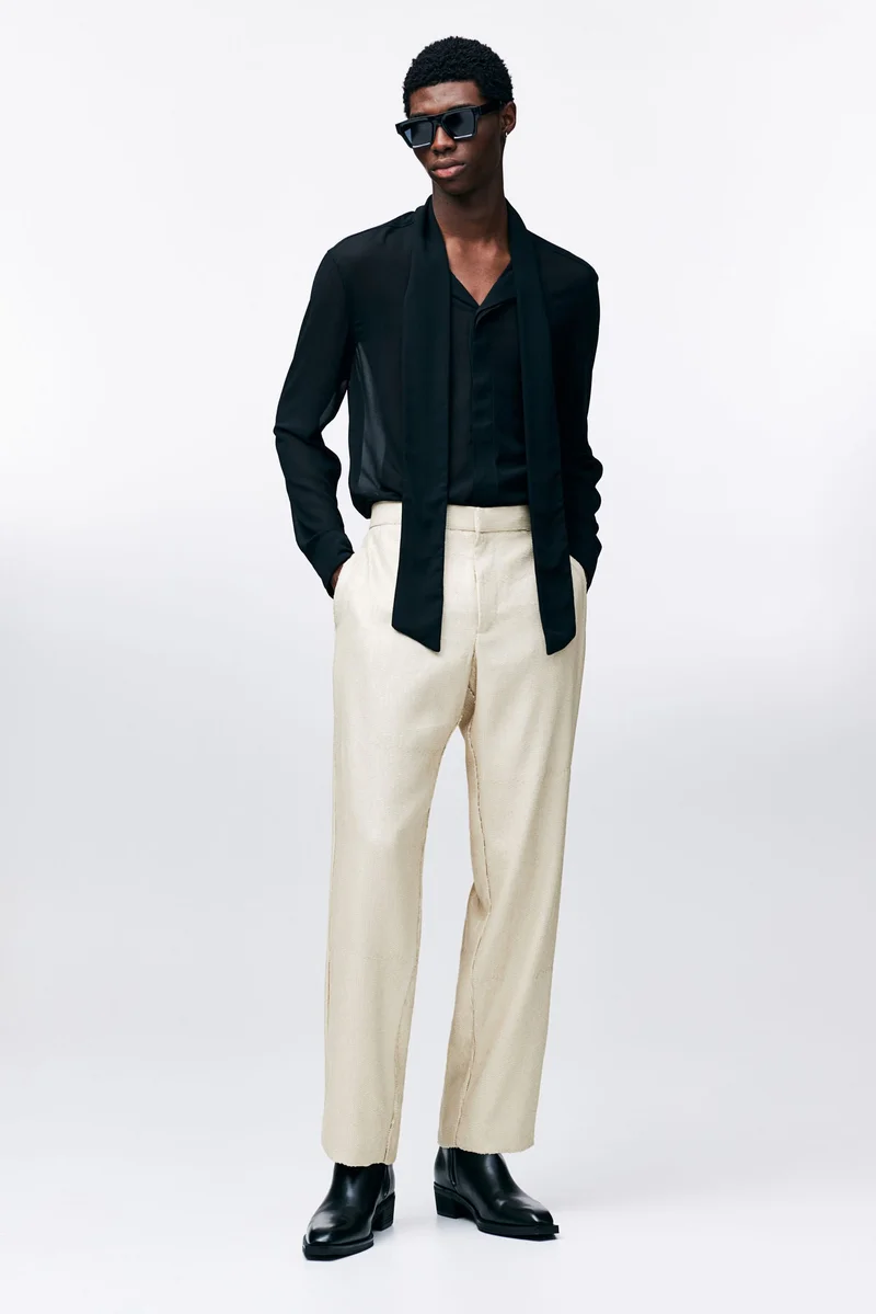 H&M Relaxed Fit Sequined Trousers
