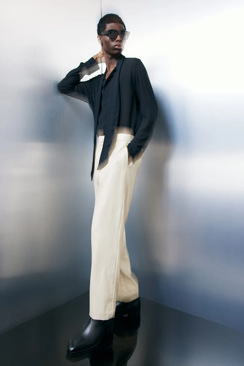H&M Relaxed Fit Sequined Trousers