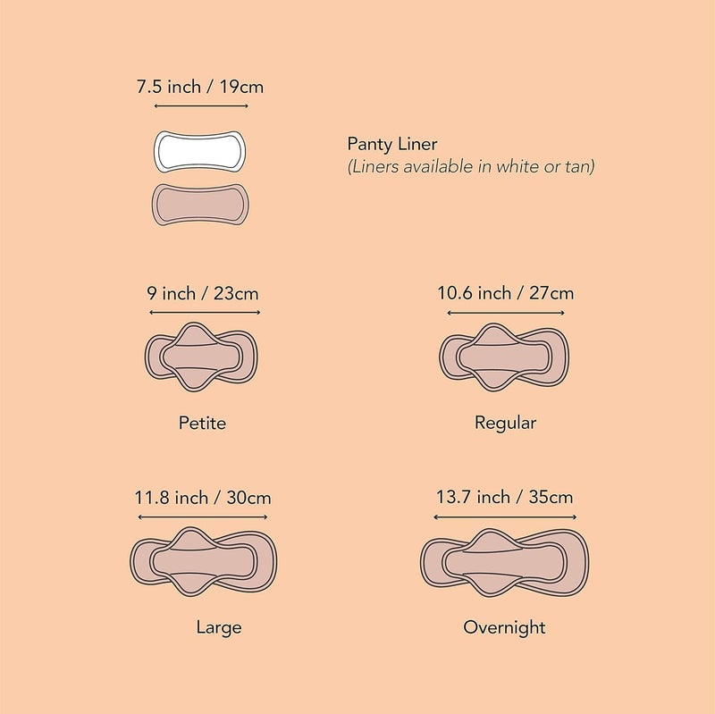 Hesta Rael Reusable Panty Liners Menstrual, Organic Cotton Cover, Period Essential, Cloth Pantyliner for Women, Washable, Soft and Thin, Leak-Free, Washing Machine Safe (3 Count, Brown) - Image 5