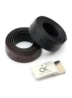 CALVIN KLEIN JEANS PLUS Calvin Klein Leather Belt, 2 Pieces, Black, and Brown  - Image 3