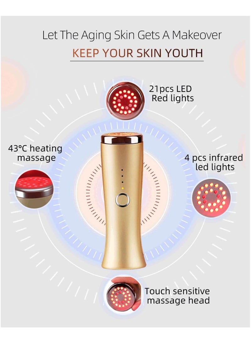 general Facial Red Light Therapy Device - Portable Home Skin Care Instrument, Anti-Wrinkle Facial Massager, Anti-Aging Skin Firming Machine, Wrinkle Removal, Face Lifting - Image 3