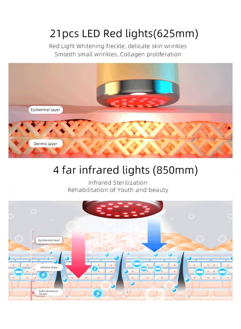 general Facial Red Light Therapy Device - Portable Home Skin Care Instrument, Anti-Wrinkle Facial Massager, Anti-Aging Skin Firming Machine, Wrinkle Removal, Face Lifting - Image 4