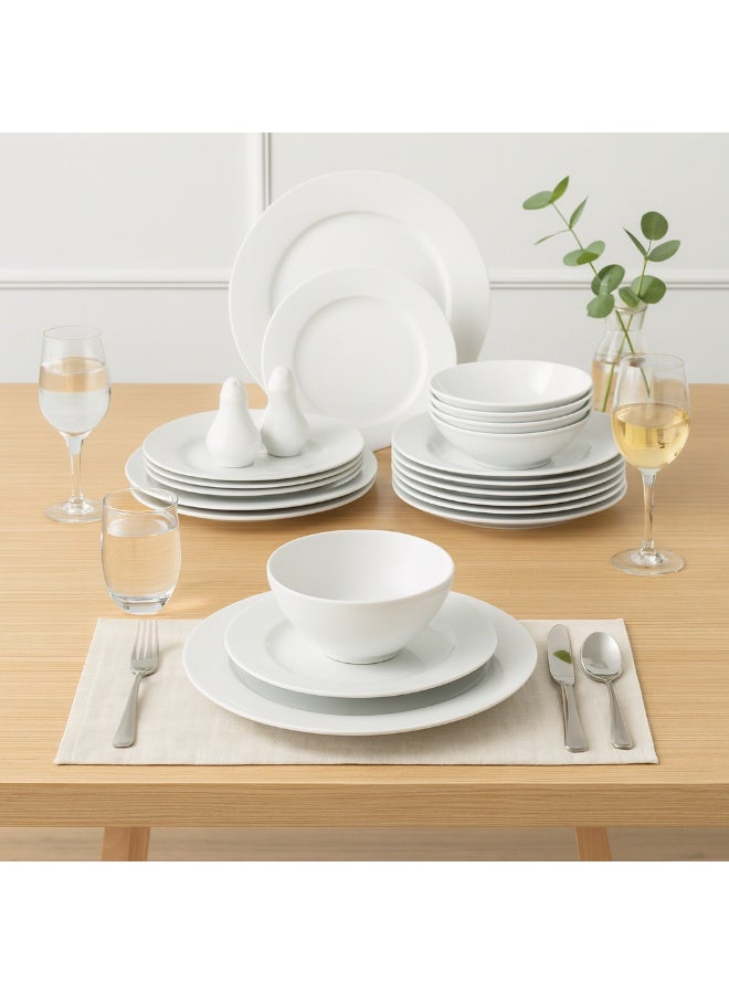 دانيا طقم سفرة بورسلان أبيض 26 قطعة – مثالي للاستخدام اليومي والضيافة - Image 2