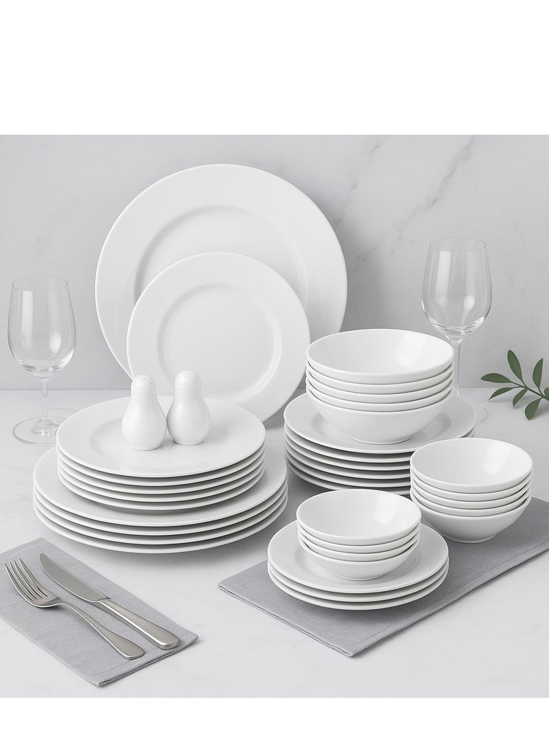 دانيا طقم سفرة بورسلان أبيض 26 قطعة – مثالي للاستخدام اليومي والضيافة - Image 1