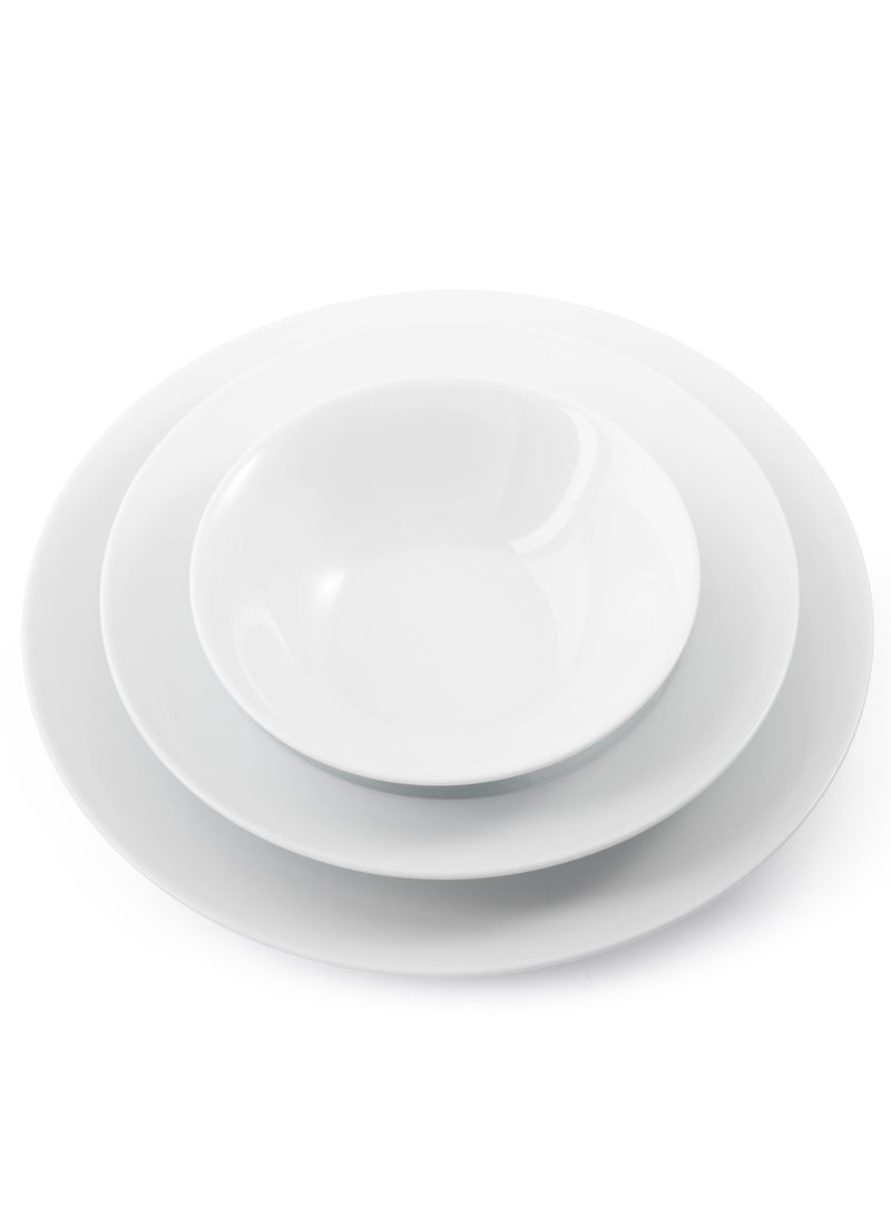 دانيا طقم سفرة بورسلان أبيض 26 قطعة – مثالي للاستخدام اليومي والضيافة - Image 5